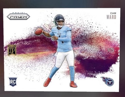 2025 Panini Prizm NFL cam Ward Rookie RC Blue 1/25 NFT - Super rare COLOR BLAST