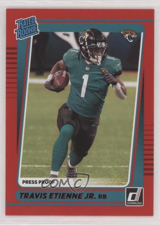 2021 Panini Donruss Rated Press Proof Red Travis Etienne Jr #258 Rookie RC 11ba