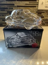Studio Nova Mikasa The Classic VW Bug Glass Dish Trinket Covered Box New Japan