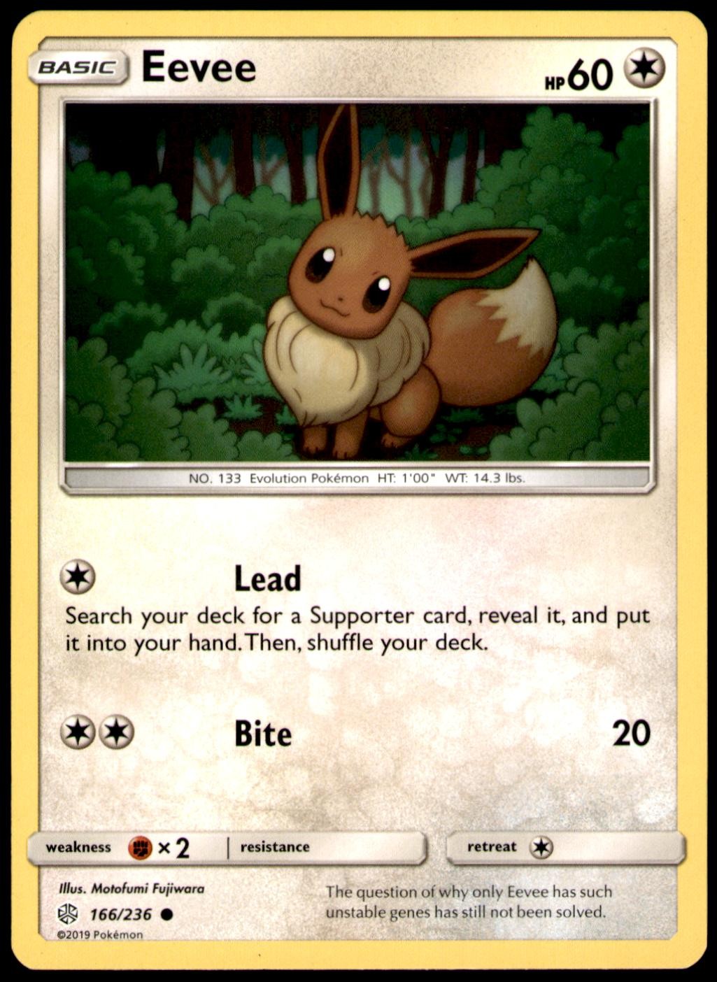Eevee 166/236 Common Cosmic Eclipse Pokemon Lightly Played