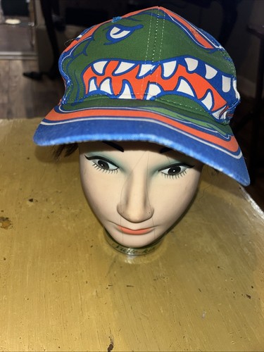 Vintage Florida Gators Hat Giant Gator Print Football Bright 1990’s Blue Rare - Picture 2 of 9