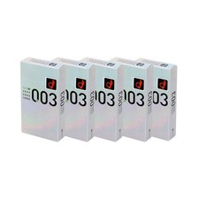 OKAMOTO 003 Ultra thin Japan Natural Latex condoms 60 pc 5 packs - From CA