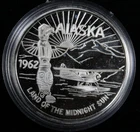1962 Alaska $20 Alaska Boosters Souvenir Money .999 Fine Silver round! Sea Plane