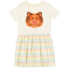 Inktastic Tiger Face Toddler Dress Animal Kids Cute Jungle Zoo Mascot Girls