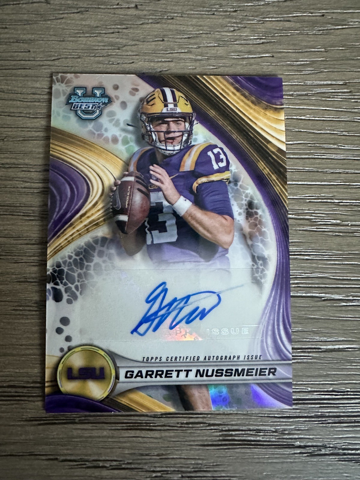 2024 BOWMAN'S BEST UNIVERSITY GARRETT NUSSMEIER ROOKIE CARD # BOA-GN AUTO