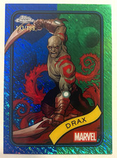 2025 Topps Chrome Marvel Drax Blue/Green Shimmer Refractor 193/199 #184