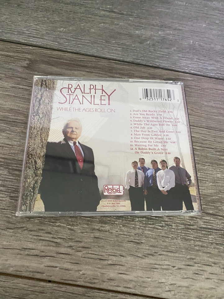 Ralph Stanley CD While The Ages Roll On 2000 Bluegrass Gospel Rebel Records Albu Foto 2 de 4