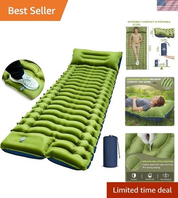 Ultralight Inflatable Sleeping Pad with Built-in Pump - Waterproof Comfort
