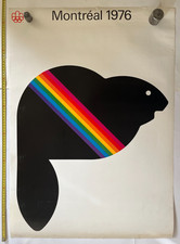 Montreal 1976 Olympics Beaver Canada original vintage poster