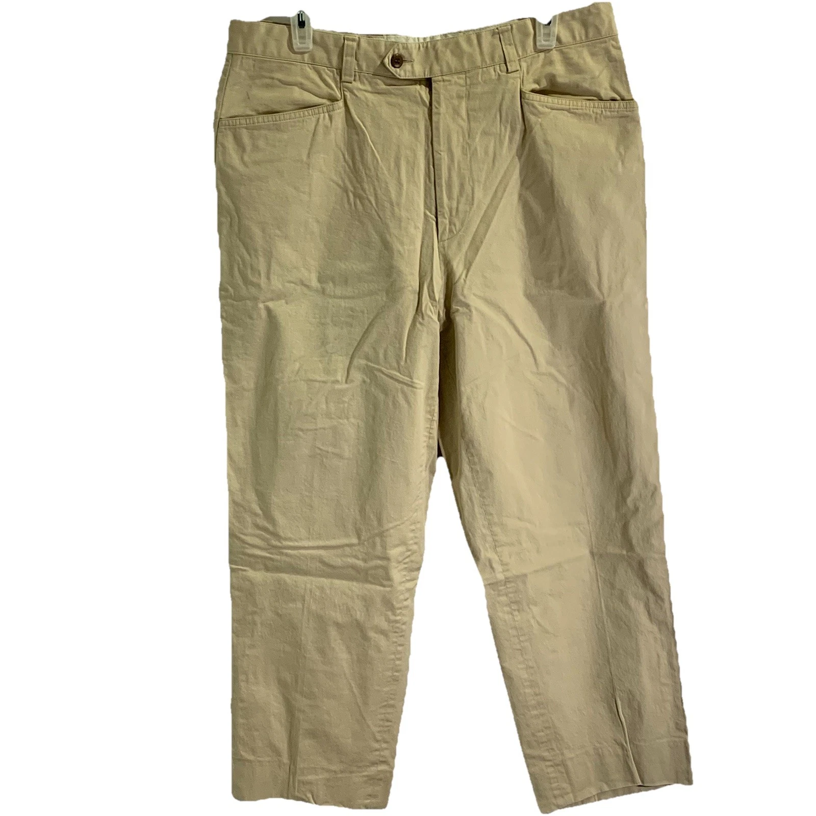 Hugo Boss Mens Chinos Relaxed Baggy Straight Fit Beige Kakhi W34 X L38 Y2K