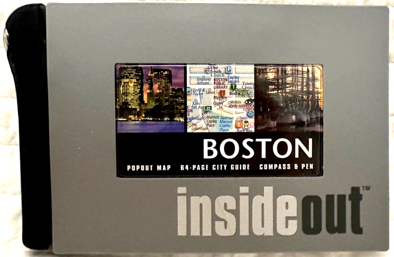 Vintage 2003 Orlando InsideOut City Guide Travel Kit Book PopOut Map*Compass*Pen