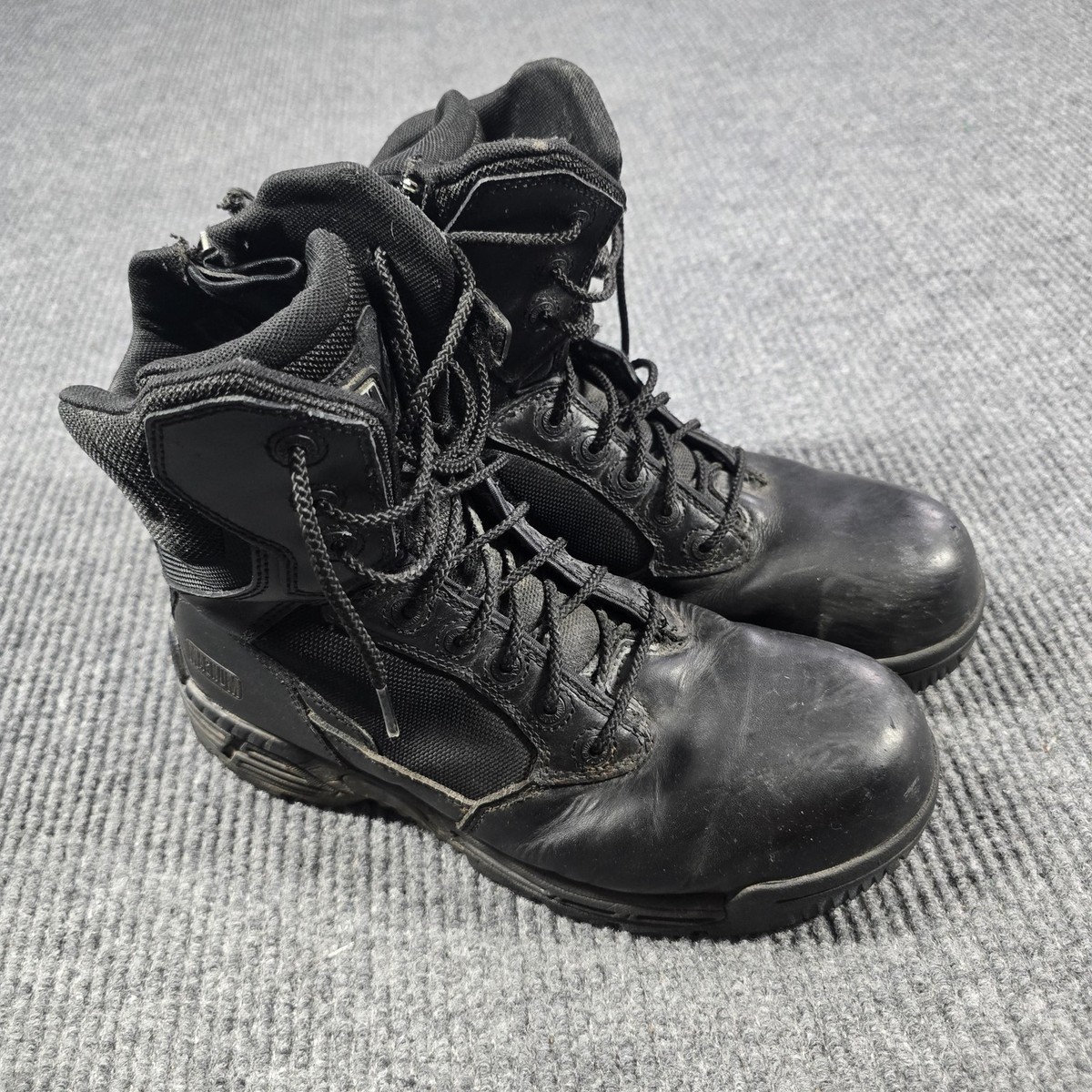 Magnum Stealth Force Boots Mens Size Black Tactical Work Zip Grunge  Metal