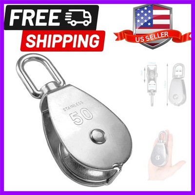 LordHardware M50 Single Pulley Snatch Block 304 Stainless Steel Lifting Crane...