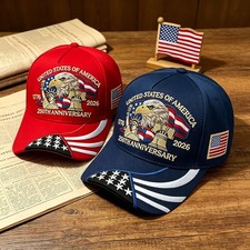 Baseball Cap United States 250th Anniversary Hat Suitable for Multiple Occasion