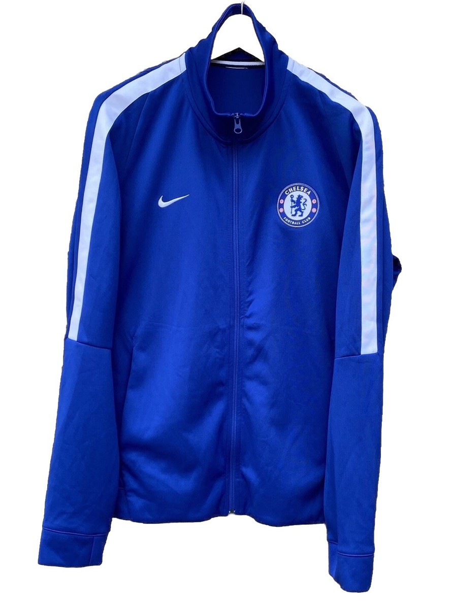 Nike Chelsea FC Trim Full Zip Track Jacket Blue White Men's