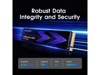 2TB TLC NVMe SSD, M.2 2280 PCIe Gen4x4 Internal Solid State Drive, Read HUADISK