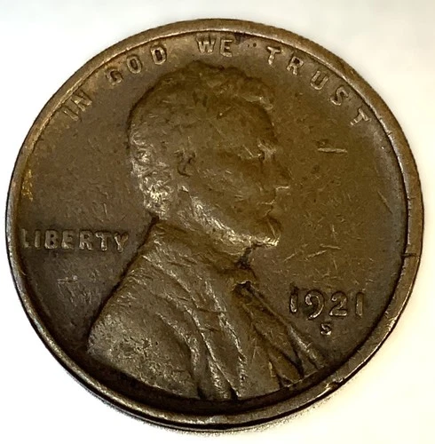 1921-S Lincoln Wheat Cent Penny VG Very Good | Better Date | Actual Coin - 2032