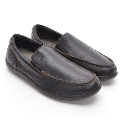 Men Born Brompton II Driving Mocs Loafers 9.5 Brown Leather Slip On Flats Shoes