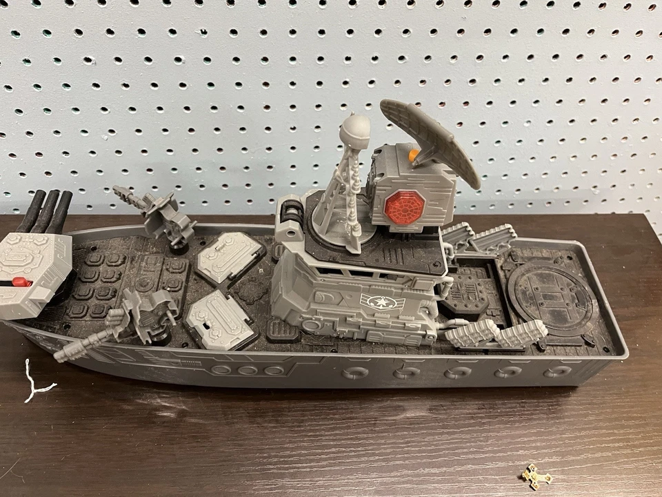 Large Vintage 2003 G.I. Joe USS Destroyer Ship #65, 34"Wx11"H x7"D, Not Working  - Image 2 of 4