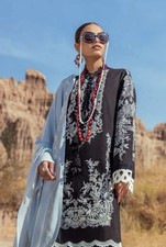 Sana Safinaz 3 Piece pakistani Shalwar Kameez Shawl stitched  Size Large