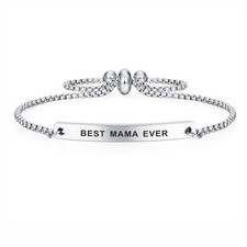 Mama Mothers Day Bracelet Jewelry, Best Mama Ever Gifts for Women Birthday Prese