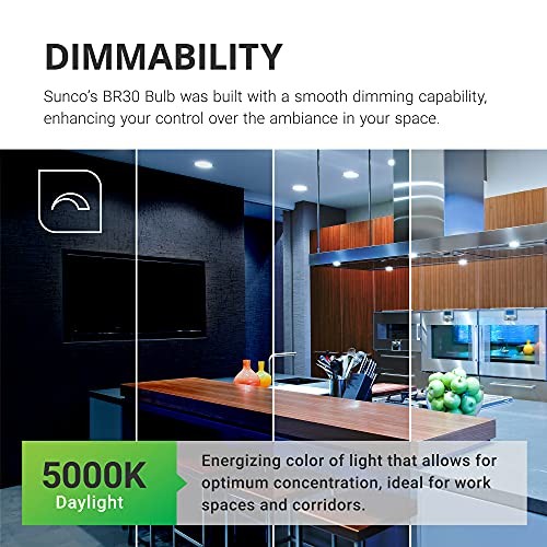 12 Pack BR30 LED Bulb 11W=65W, 850 LM, E26 Base, Dimmable, 5000K Daylight - Picture 6 of 7