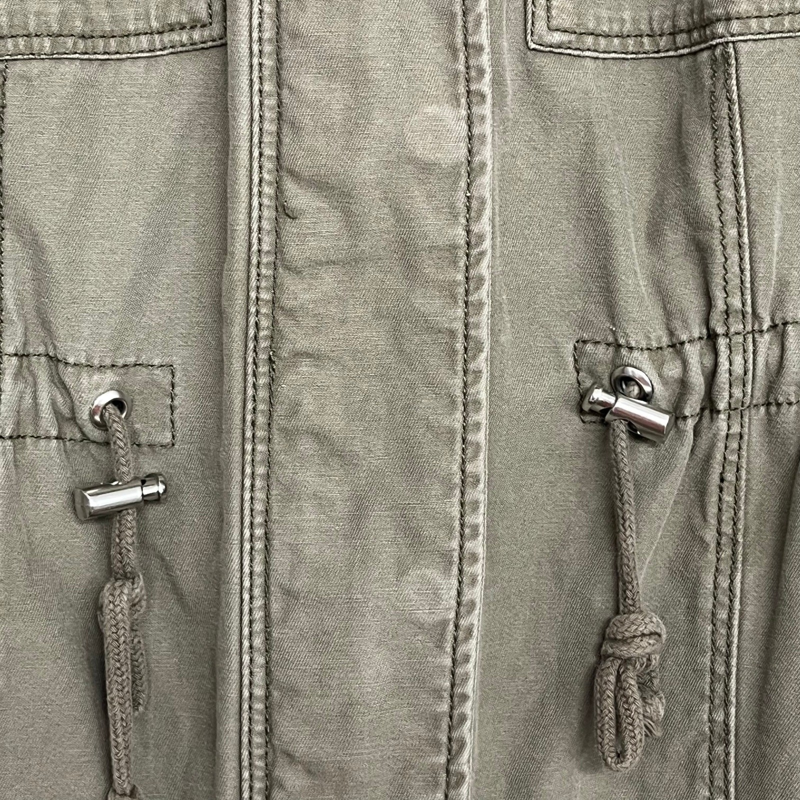 H&M Divided Green Hooded Drawstring Buttons Pockets Utility Lightweight Jacket  thumbnail 3