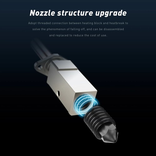Hotend Assembly Nozzle Kit For Bambu Lab X1/X1C/P1P/P1S 3D Printer Upgrade Parts - Afbeelding 10 van 51
