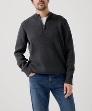 Pact Men's High Country Knit Quarter Zip Sweater 2X-Large Charcoal Heather