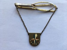 SCARCE 1951 FESTIVAL OF BRITAIN SOUVENIR BADGED TIE CHAIN