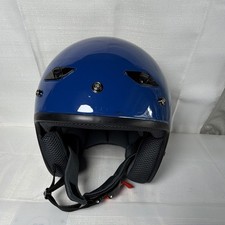 INTAPOL Open Face Motorcycle Helmet Blue Gold Retro Style Size L