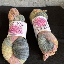 alpaca wool blend yarn hank 2 100g  P006 