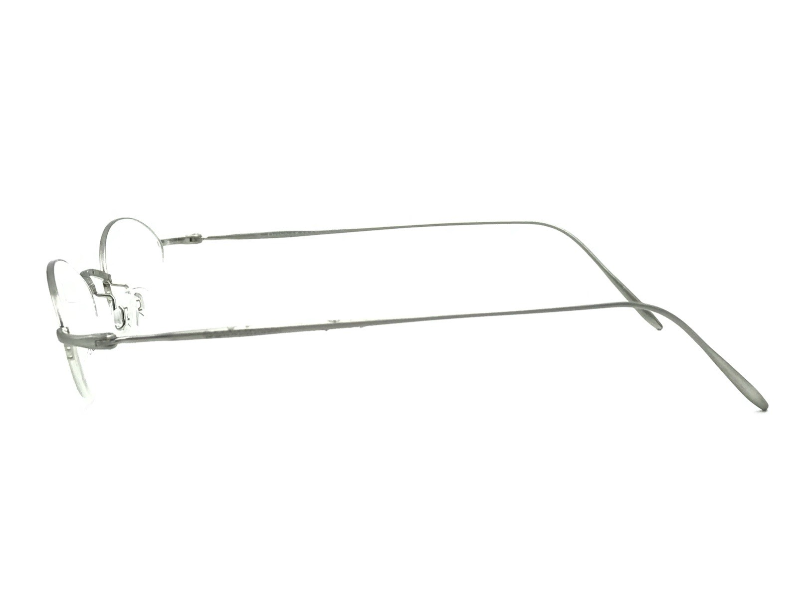 Donna Karan 8237 045 Silver Round Half Rimless Eyeglasses Frames 47-19 135 Japan