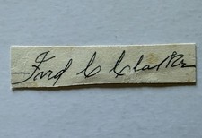 Fred Clarke (d. 1960) Signed Autographed Vintage 3.25x0.75 Cut - RARE!!!