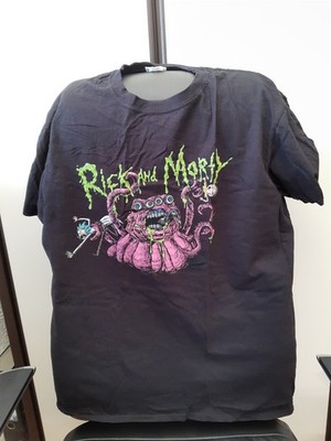 Adult Swim Gildan Softstyle Rick & Morty 4 Eyed Slime Monster Shirt XL