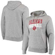 47 Kansas City Chiefs Heather Gray Headline Pullover Hoodie - NFL Long Sleeve