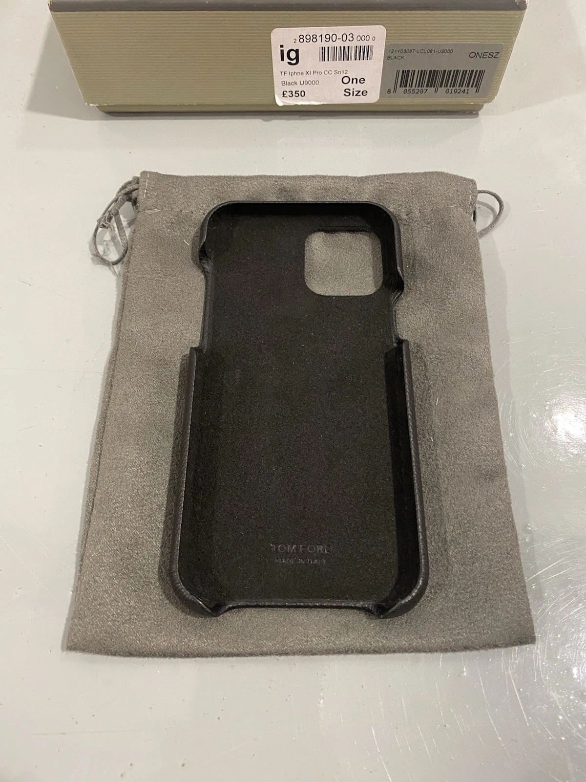 Tom Ford iPhone 11 Pro Black Phone Case Card Slip Brand New Box Damaged 8