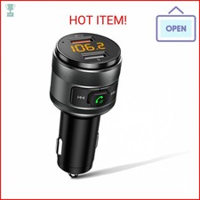 Bluetooth 5.3 FM Transmitter for Car, 3.0 Wireless Bluetooth FM Radio Adapter Mu