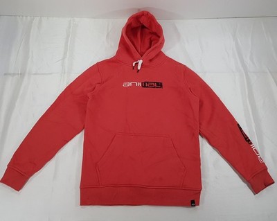 TIER JUNGEN ALTER 13-14 JAHRE ROT BAUMWOLLMISCHUNG PULLOVER HOODIE PULLOVER ZENTRALES LOGO