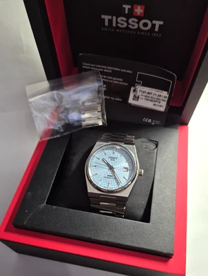Tissot PRX Powermatic 80 Ice Blue T1374071135100 Hellblau Herrenuhr 40 mm - Bild 1 von 4