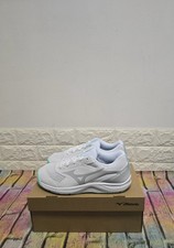 Mizuno Cyclone Speed 5 Volleyball Shoes UK 7 Women's RRP £ 55 White / Blue Tint