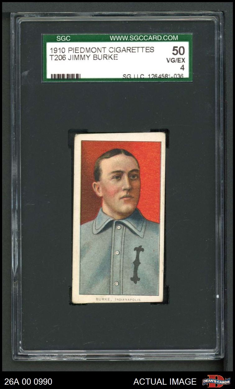 1909 T206 Jimmy Burke American Association - Indianapolis SGC 4 - VG/EX