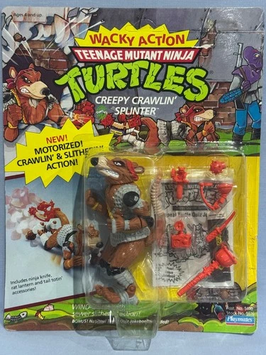 1990 SPLINTER Wacky Action Figure Ninja Turtles Playmates TMNT VINTAGE MOC