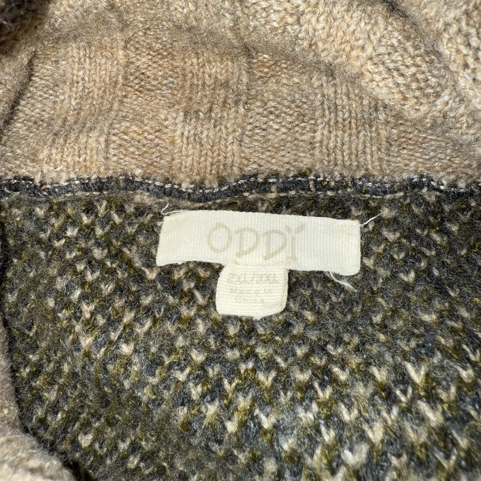 Suéter Cuello Alto Camuflaje Oliva ODDY Plus 2XL/3XL Suave, Cálido, Amplio, Relajado Foto 3 de 4