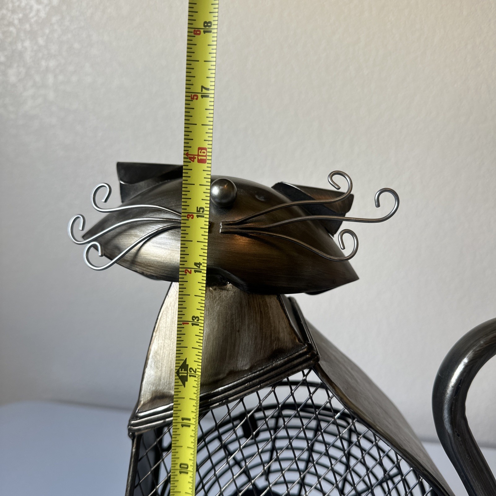 DECO BREEZE Cat Fan Metal Sculpture 11.5" Electric Desk Fan Intertek Figurine