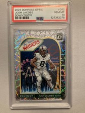 2023 PANINI DONRUSS OPTIC DOWNTOWN! #D12 JOSH JACOBS PSA 10