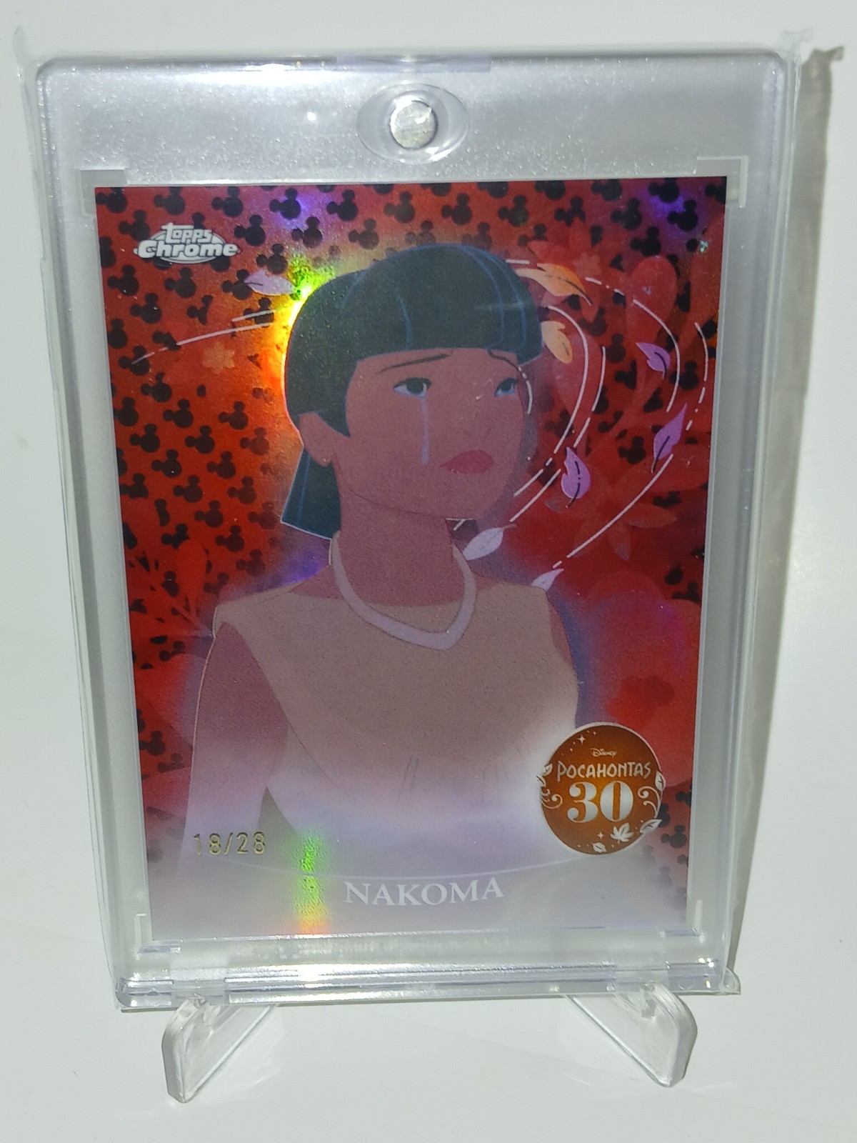 Disney Topps Chrome 2025 Nakoma Red Refractor 18/28 Pocahontas 30th Anniversary
