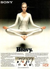 Sony - MDR Headphones - Original Magazine Ad - 1980