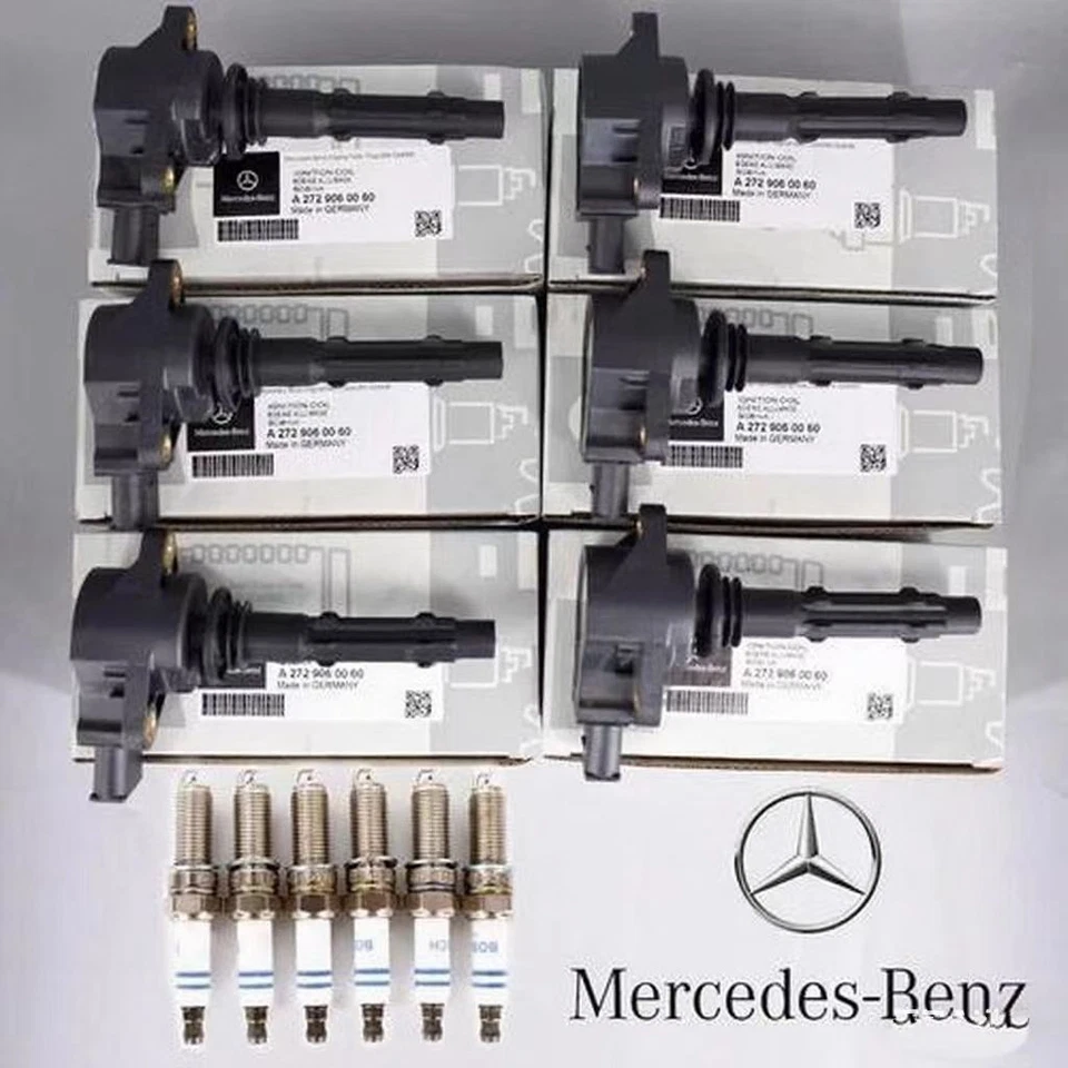 6×Ignition Coils & Spark Plugs UF535 19005267 for Mercedes C250 GL450 ML350 OEM - Image 2 of 4