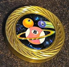1990's Heavy Brass Saturn 8 Ball POG Slammer